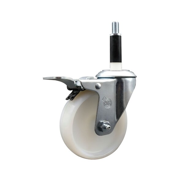 4'' SS Nylon Swivel 7/8'' Expand Stem Caster Total Lock Brake